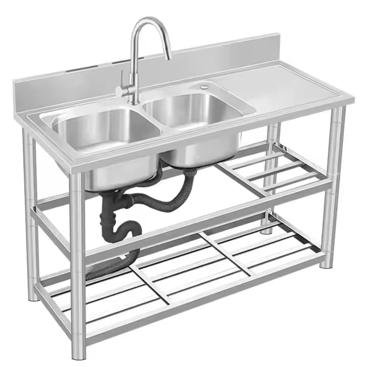 Home Stainless Steel Double Bowl Kitchen Sink